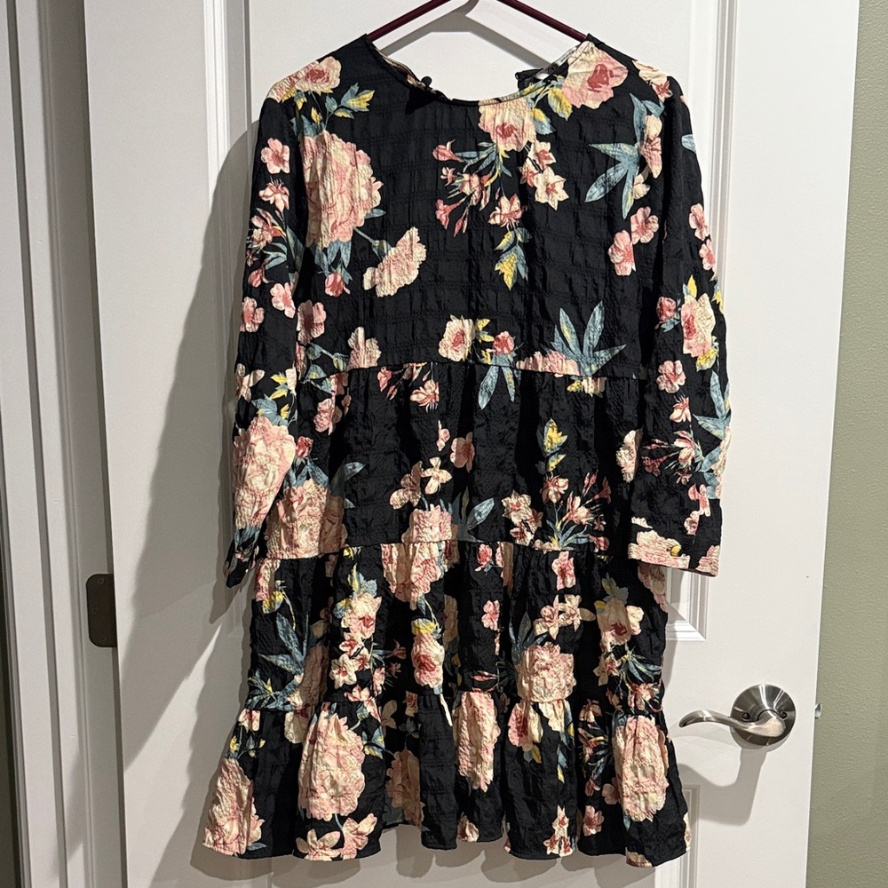 Zara Floral Long Sleeve Dress